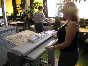 Arbeit am Planscanner © OESTA