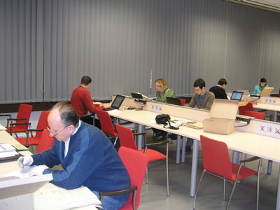 Arbeitssituation im Lesesaal © OESTA