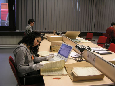 Arbeitssituation im Lesesaal © OESTA